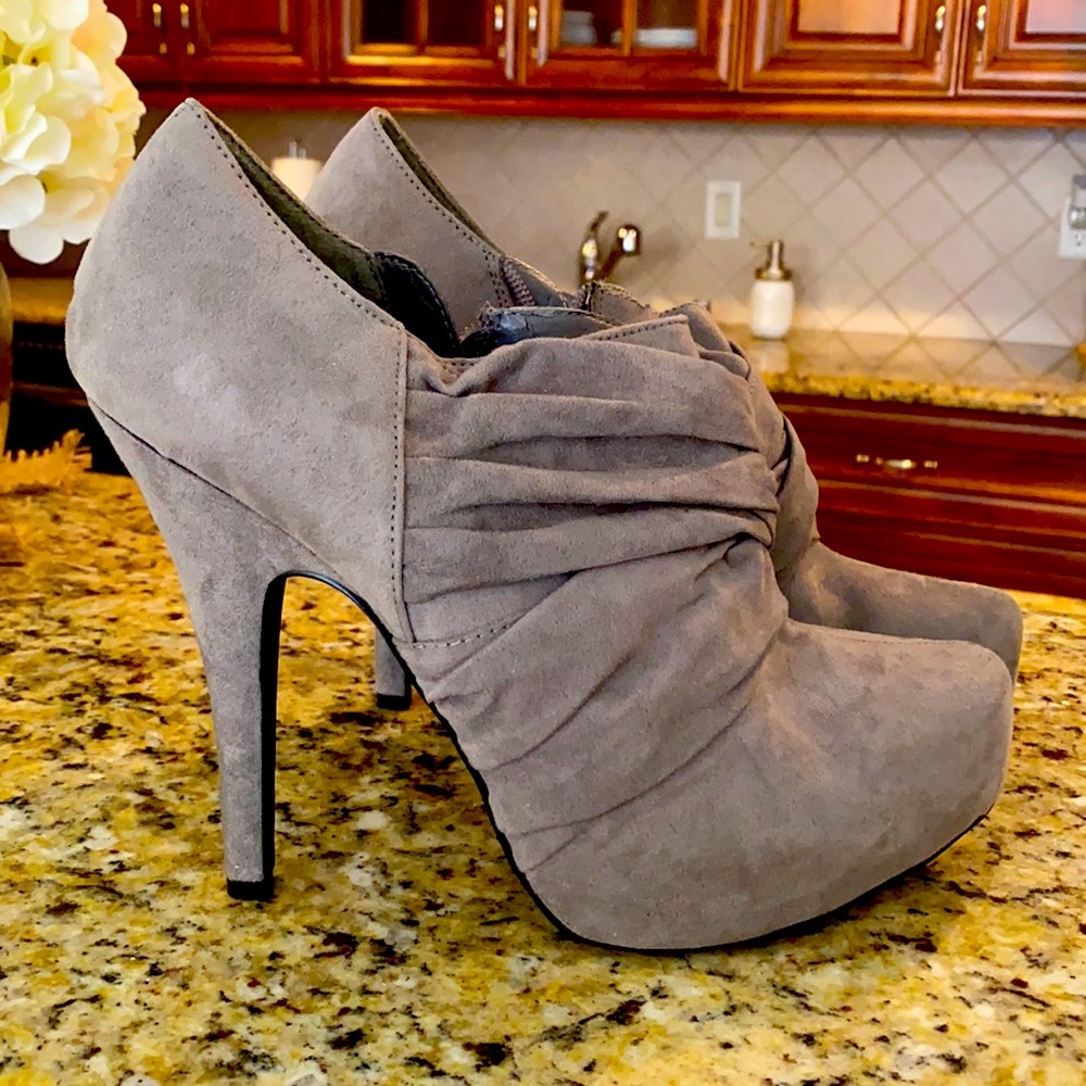 Guess Grey Suede Stiletto Booty